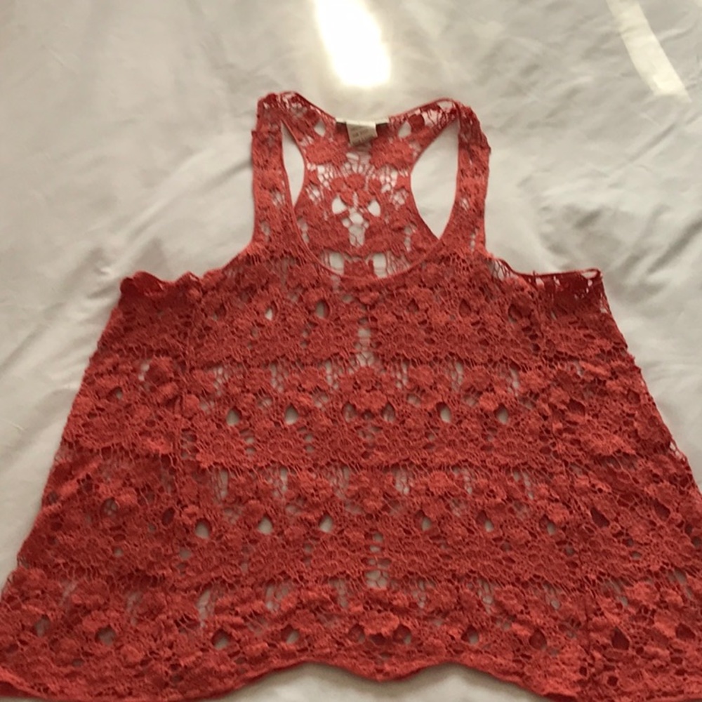 Cotton lace tank top